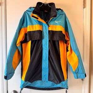 Vintage Nike ACG Jacket Blue & Yellow Colorblock Retro‎ Y2K 90s Men’s Size Small